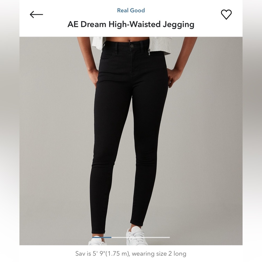 American Eagle high waisted black jegging
